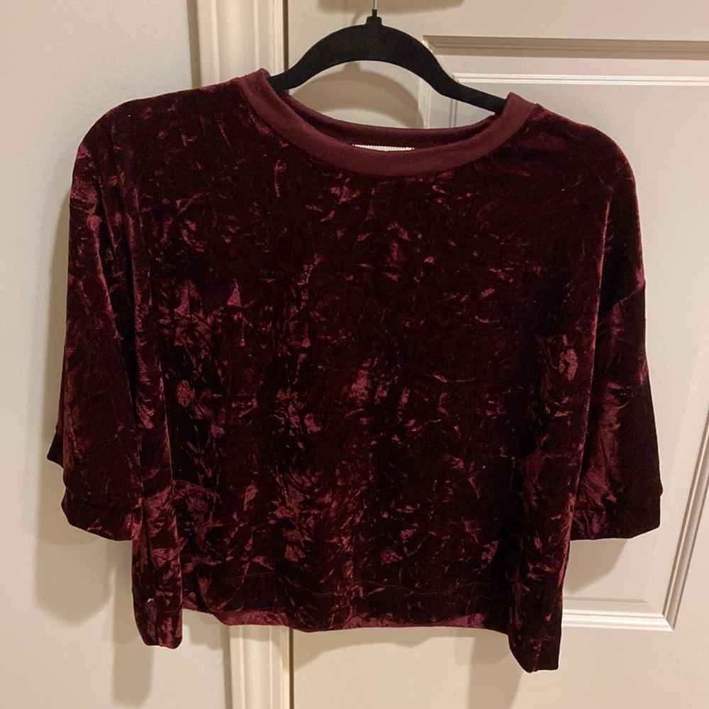 velvet maroon top